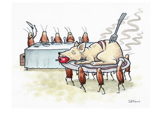 Framed Original Painting "Roast Beast"